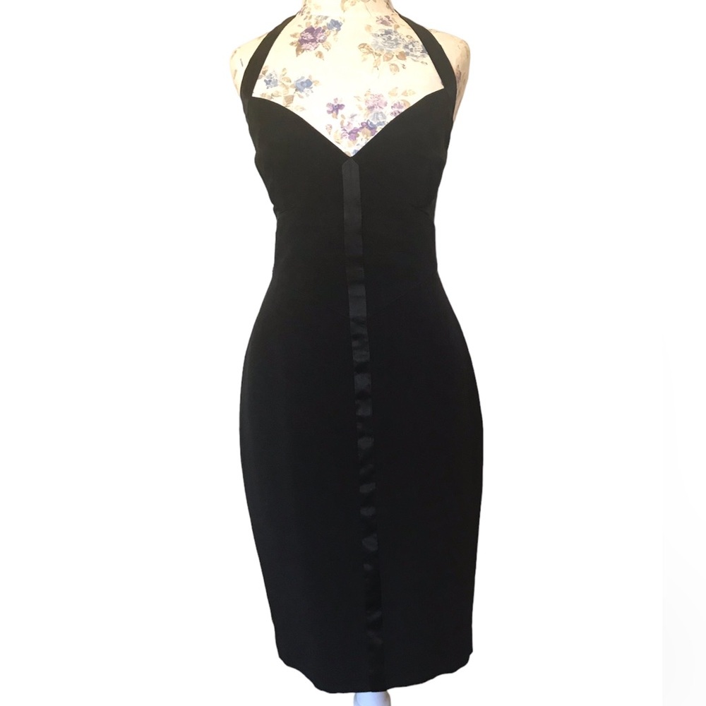 Rag & Bone Black Silk Halter Cutout Dress